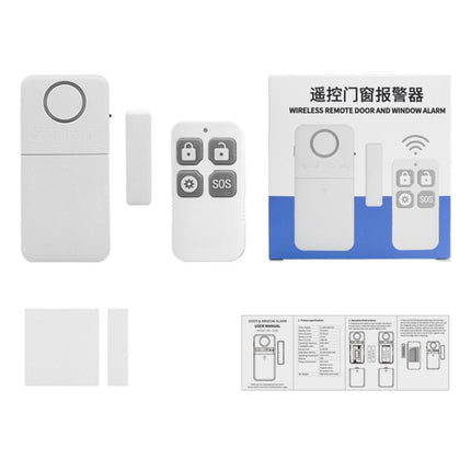2-Piece Set Wireless Door Window Alarm With Remote Control 130dB Magnetic Sensor For Home Security 4 Modes