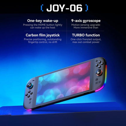JOY-06 Magnetic Wireless Controllers For Switch 2 With Carbon Film Joysticks, 9-Axis Gyro, One-Key Wake-Up