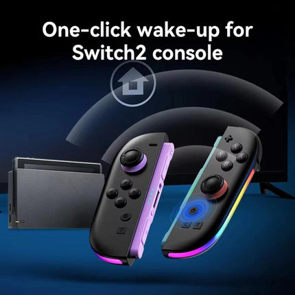 JOY-06 Magnetic Wireless Controllers For Switch 2 With Carbon Film Joysticks, 9-Axis Gyro, One-Key Wake-Up