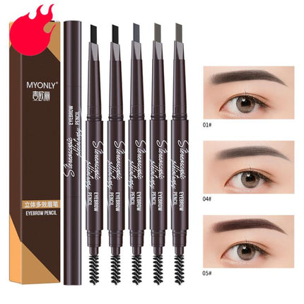 MYONLY Dual-Ended Eyebrow Pencil Set with Spoolie Brush, 2 Black+2 Deep Coffee+1 Grey, 2 Deep Coffee+2 Grey+1 Black, 2 Black+2 Light Coffee+1 Grey, 2 Black+2 Medium Coffee+1 Grey, 1 Black+3 Light Coffee+1 Grey, 1 Black+3 Deep Coffee+1 Grey             ...