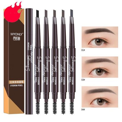 MYONLY Dual-Ended Eyebrow Pencil Set with Spoolie Brush, 2 Black+2 Deep Coffee+1 Grey, 2 Deep Coffee+2 Grey+1 Black, 2 Black+2 Light Coffee+1 Grey, 2 Black+2 Medium Coffee+1 Grey, 1 Black+3 Light Coffee+1 Grey, 1 Black+3 Deep Coffee+1 Grey             ...