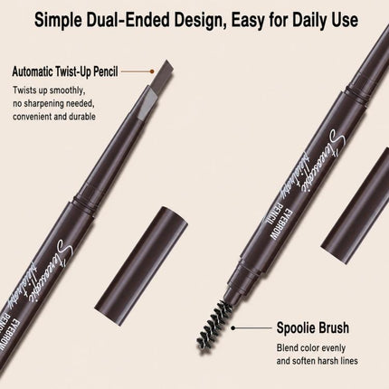MYONLY Dual-Ended Eyebrow Pencil Set with Spoolie Brush, 2 Black+2 Deep Coffee+1 Grey, 2 Deep Coffee+2 Grey+1 Black, 2 Black+2 Light Coffee+1 Grey, 2 Black+2 Medium Coffee+1 Grey, 1 Black+3 Light Coffee+1 Grey, 1 Black+3 Deep Coffee+1 Grey             ...