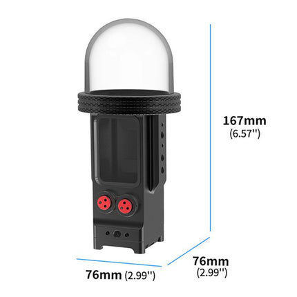 For DJI Osmo Pocket 3 Aluminium Waterproof Housing Case 80M Deep Diving Shell, Standard, Universal Dual-Card, Magnetic Quick-Release Dual-Card, 1 inch Ball Head