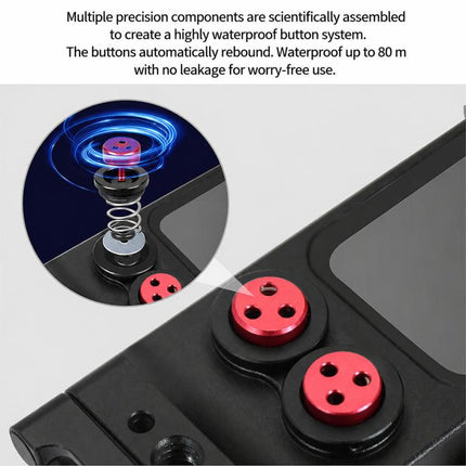 For DJI Osmo Pocket 3 Aluminium Waterproof Housing Case 80M Deep Diving Shell, Standard, Universal Dual-Card, Magnetic Quick-Release Dual-Card, 1 inch Ball Head