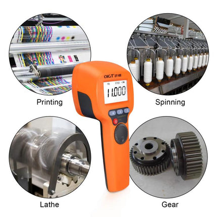 DIGT DT-10S Handheld Digital Stroboscope Tachometer 60-99999 RPM Non-Contact Tachometer with 1500 LUX LED Light, DT-10S