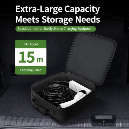 BUBM EV Cable Bag Portable Charger Storage Case Waterproof Organizer For EV Charging Equipment, Square, Round, Rectangular