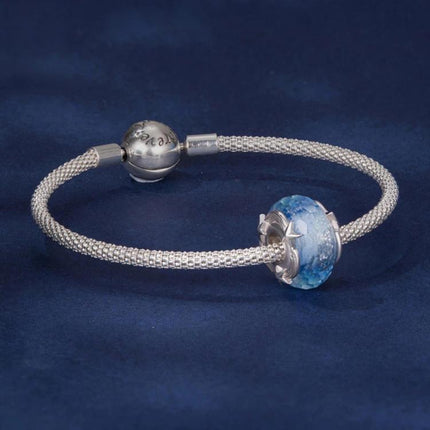 Meteorite Glass Beads Copper Plated with White Gold DIY Jewelry Accessories, YIC149