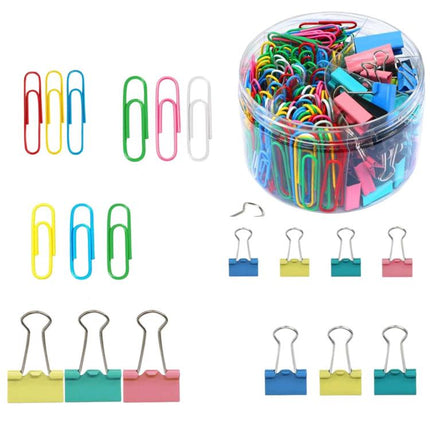 Binder Clips Office Document Paper Ticket Clips Rubber Band Set, Colorful 240pcs /Set, Black 240pcs /Set, Colorful 300pcs /Set, Colorful 350pcs /Set, Pink 380pcs /Set, Black Silver 340pcs /Set
