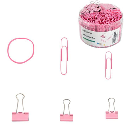 Binder Clips Office Document Paper Ticket Clips Rubber Band Set, Colorful 240pcs /Set, Black 240pcs /Set, Colorful 300pcs /Set, Colorful 350pcs /Set, Pink 380pcs /Set, Black Silver 340pcs /Set