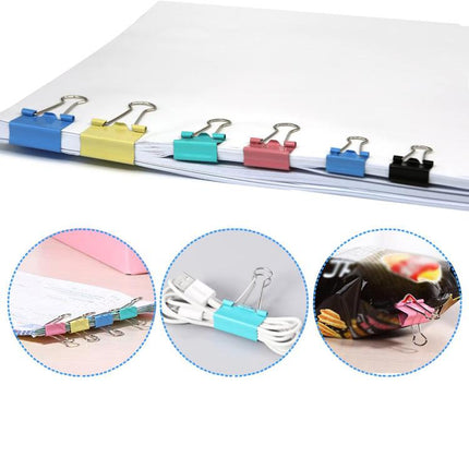 Binder Clips Office Document Paper Ticket Clips Rubber Band Set, Colorful 240pcs /Set, Black 240pcs /Set, Colorful 300pcs /Set, Colorful 350pcs /Set, Pink 380pcs /Set, Black Silver 340pcs /Set