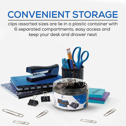 Binder Clips Office Document Paper Ticket Clips Rubber Band Set, Colorful 240pcs /Set, Black 240pcs /Set, Colorful 300pcs /Set, Colorful 350pcs /Set, Pink 380pcs /Set, Black Silver 340pcs /Set