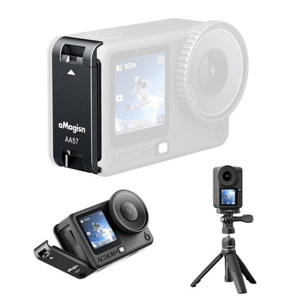For DJI Osmo Action 6 aMagisn Vertical Shoot Battery Cover Magnetic Quick Release Metal Battery Door