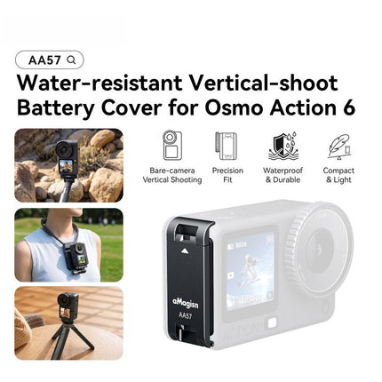 For DJI Osmo Action 6 aMagisn Vertical Shoot Battery Cover Magnetic Quick Release Metal Battery Door