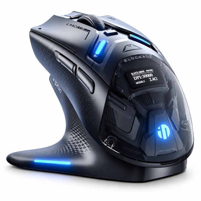 Inphic ZHEN Tri-Mode Wireless Gaming Mouse With OLED Display, Magnetic Charging Dock