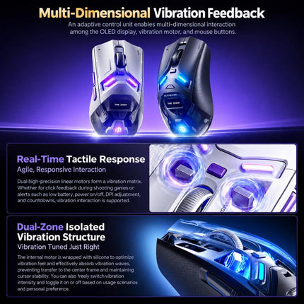 Inphic ZHEN Tri-Mode Wireless Gaming Mouse With OLED Display, Magnetic Charging Dock