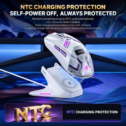 Inphic ZHEN Tri-Mode Wireless Gaming Mouse With OLED Display, Magnetic Charging Dock