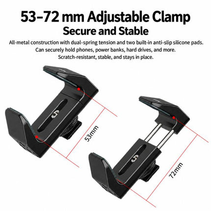 Poyinco Universal Camera Cage/Phone Clamp With Detachable Cold Shoe And 1/4" Dual-Thread Mount