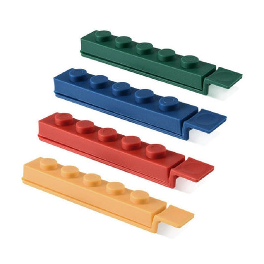 4 PCS/Set Building Block Food Seal Clip Seal Kitchen Fresh Clip Snack Plastic Bag Clip Stick, Seal Clip