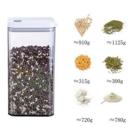 Household Coarse Grain Transparent Sealed Jar Food Grade Storage Jar Dried Fruit Snack Storage Jar with Lid, 700ml, 1100ml, 1500ml