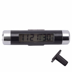 2 in 1 Car Auto Thermometer Clock Calendar LCD Display Screen, Car Auto Thermometer