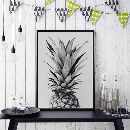 2pcs Modern Minimalist Pineapple Letter Frameless Decorative Painting Living Room Core, 15x20cm, 20x25cm