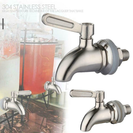Drink Dispenser Beverage Wine Barrel Tap Spigot Stainless Steel Coffee Juice Faucet, 12mm, 16mm