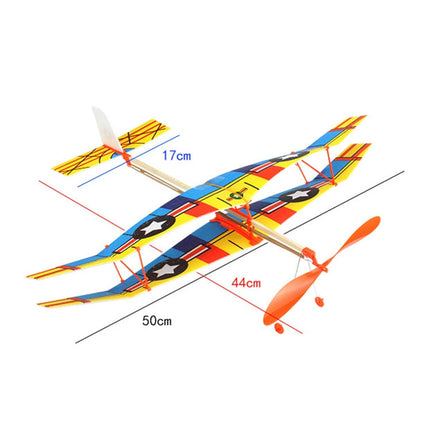 DIY Assemble Rubber Powered Model Plane Glider Aircraft Toy Educational Toys, Random Style Delivery, Plane Glider Toy