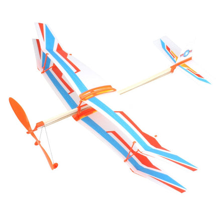 DIY Assemble Rubber Powered Model Plane Glider Aircraft Toy Educational Toys, Random Style Delivery, Plane Glider Toy