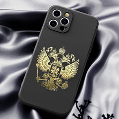 10 PCS PITREW Coat of Arms of Russia Emblem Nickel Metal Car Stickers Decals(Gold)
