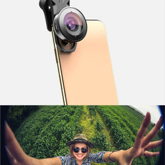 APEXEL APL-HB195 195 Degrees Fisheye Professional HD External Mobile Phone Universal Lens, 195 Degrees Fisheye