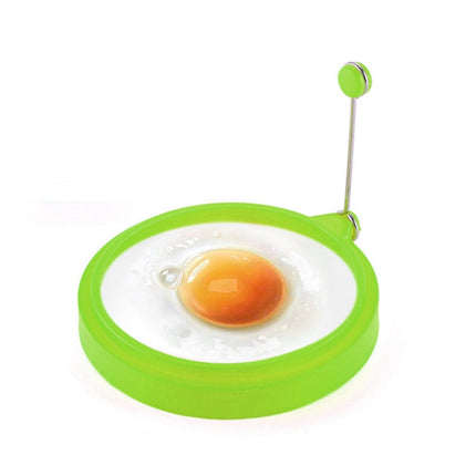 DIY Breakfast Round Silicone Egg Ring Fried Egg Mould Pancake Ring Non-stick Kitchen Cooking Mould, Round, Blue, Round, Green, Round, Orange, Round, Red