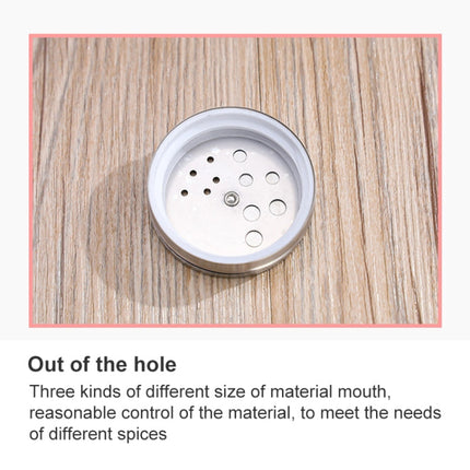 Stainless Steel Lid Glass Seasoning Jar Kitchen Supplies, Transparent