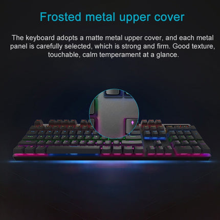 Rapoo V500 PRO Mixed Light 104 Keys Desktop Laptop Computer Game Esports Office Home Typing Wired Mechanical Keyboard