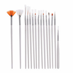 15 PCS/Set Nail Art Tools Brushes for Manicure Rhinestones Nails Decorations Nail Nrush Kit Painting Fingernail Tool Pen Kit