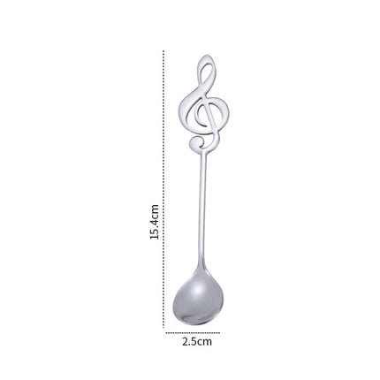 Creative Musical Note Spoon Coffee Stirring Scoop Stainless Steel Titanium Music Bar Spoon Gift Spoon