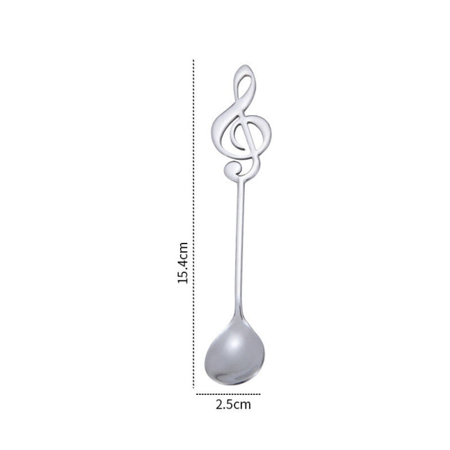 Creative Musical Note Spoon Coffee Stirring Scoop Stainless Steel Titanium Music Bar Spoon Gift Spoon