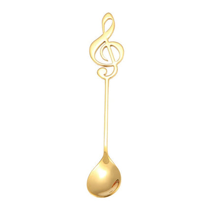 Creative Musical Note Spoon Coffee Stirring Scoop Stainless Steel Titanium Music Bar Spoon Gift Spoon