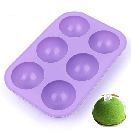 2 PCS 6 Even Small Semi-Circular Silicone Cake Mold Jelly Scented Candle Plaster Mold, Small Semi-Circular