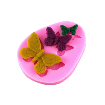 2 PCS Simulation Butterfly Fondant Silicone Mould Handmade Soap DIY Cake Decorating Chocolate Lace Baking Tools, 2 PCS