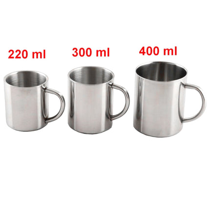 Double Wall Stainless Steel Coffee Mug Portable Termo Cup Travel Tumbler Coffee Jug Milk Tea Beer Cups Double Office Water Mugs, 220ML, 300ML, 400ML