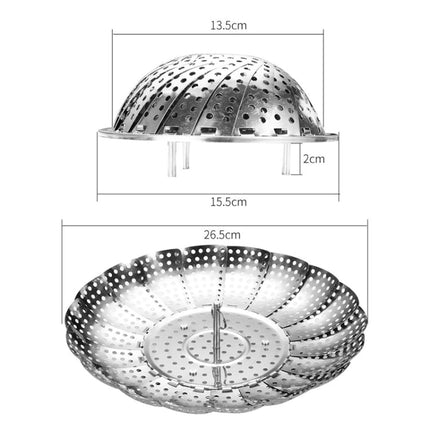 Stainless Steel Folding Retractable Lotus Steamer Tray, Lotus Steamer Tray
