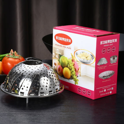 Stainless Steel Folding Retractable Lotus Steamer Tray, Lotus Steamer Tray