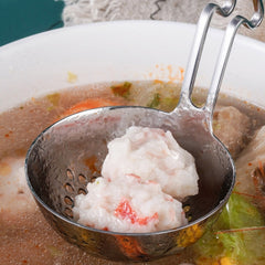 Stainless Steel Hot Pot Hanging Wall Spoon Creative Fishing Spoon Porridge Spoon, Soup Spoon, Colander