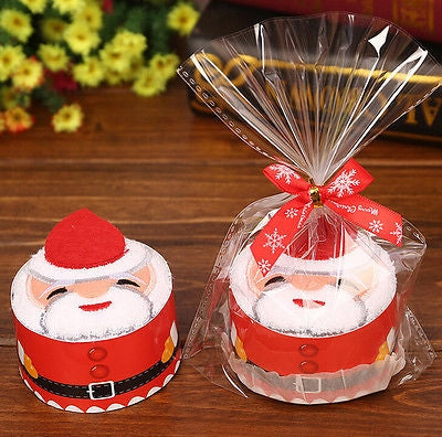 Christmas Creative Cake Towel Gift Washcloth Christmas Cute Towel Presents