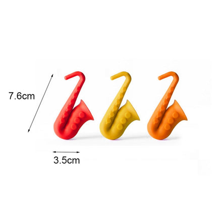 Horn Saxophone Silicone Pot Cover Raises Anti-overflow Device, Random Color Delivery, Horn