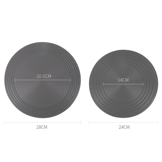 Gas Stove Heat-conducting Plate Kitchen Fast Defrosting Plate Pot Anti-burning Black Heat-conducting Plate, 24cm, 28cm