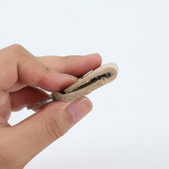 10 PCS Genuine Leather Guitar Pick Storage Bag with Key Ring, Apricot, Black, Brown, Blue, Claret