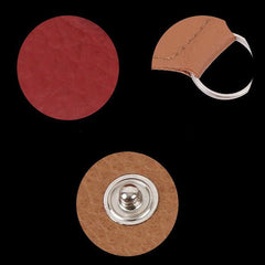 10 PCS Genuine Leather Guitar Pick Storage Bag with Key Ring, Apricot, Black, Brown, Blue, Claret