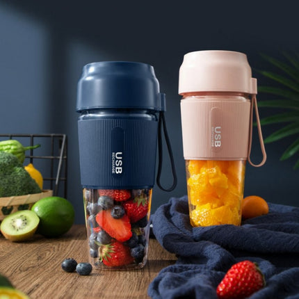 Portable Juicer Mini Electric Blender Portable Juicer, Style 2 (Navy Blue), Style 2 (Pink)