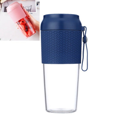 Portable Juicer Mini Electric Blender Portable Juicer, Style 2 (Navy Blue), Style 2 (Pink)